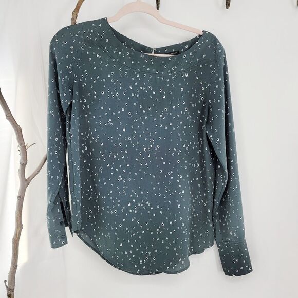 Ann taylor boatneck long sleeve career blouse - Picture 1 of 11